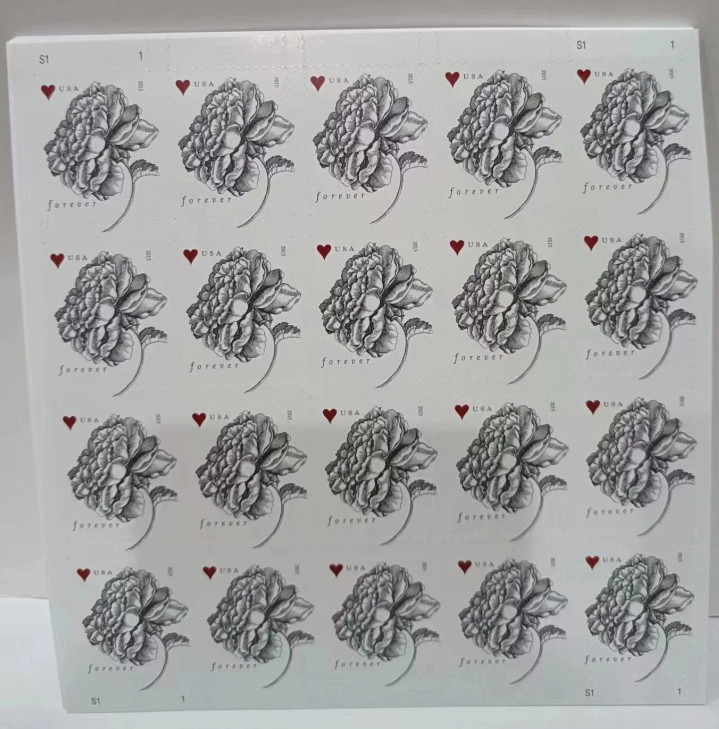 WEDDING VINTAGE ROSE Sheet of 100 Forever Stamps MNH #4959 INVITATIONS 2015