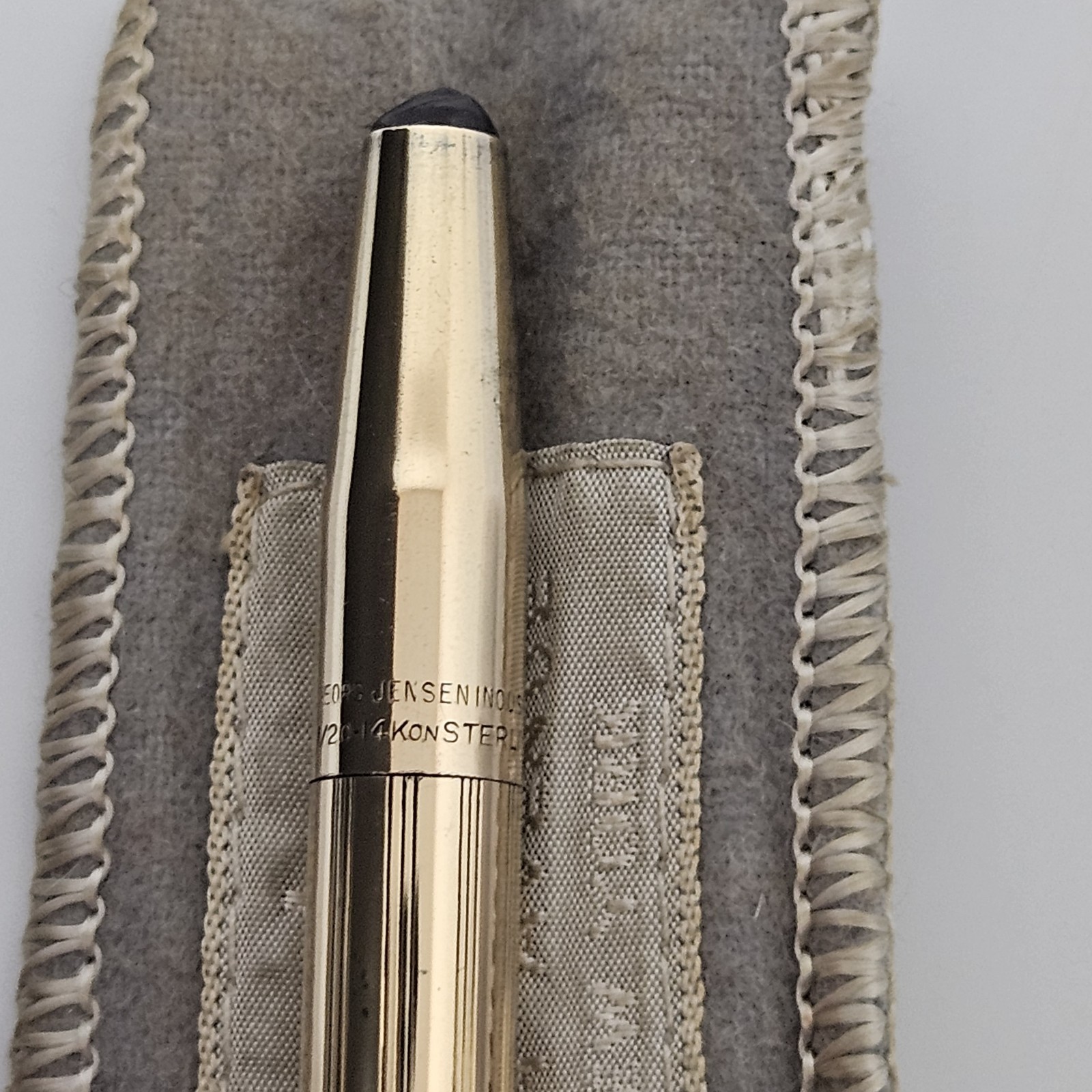 Genuine Georg Jensen 14k Gold Filled Over Sterling Vtg. Charcoal Artist's Pencil