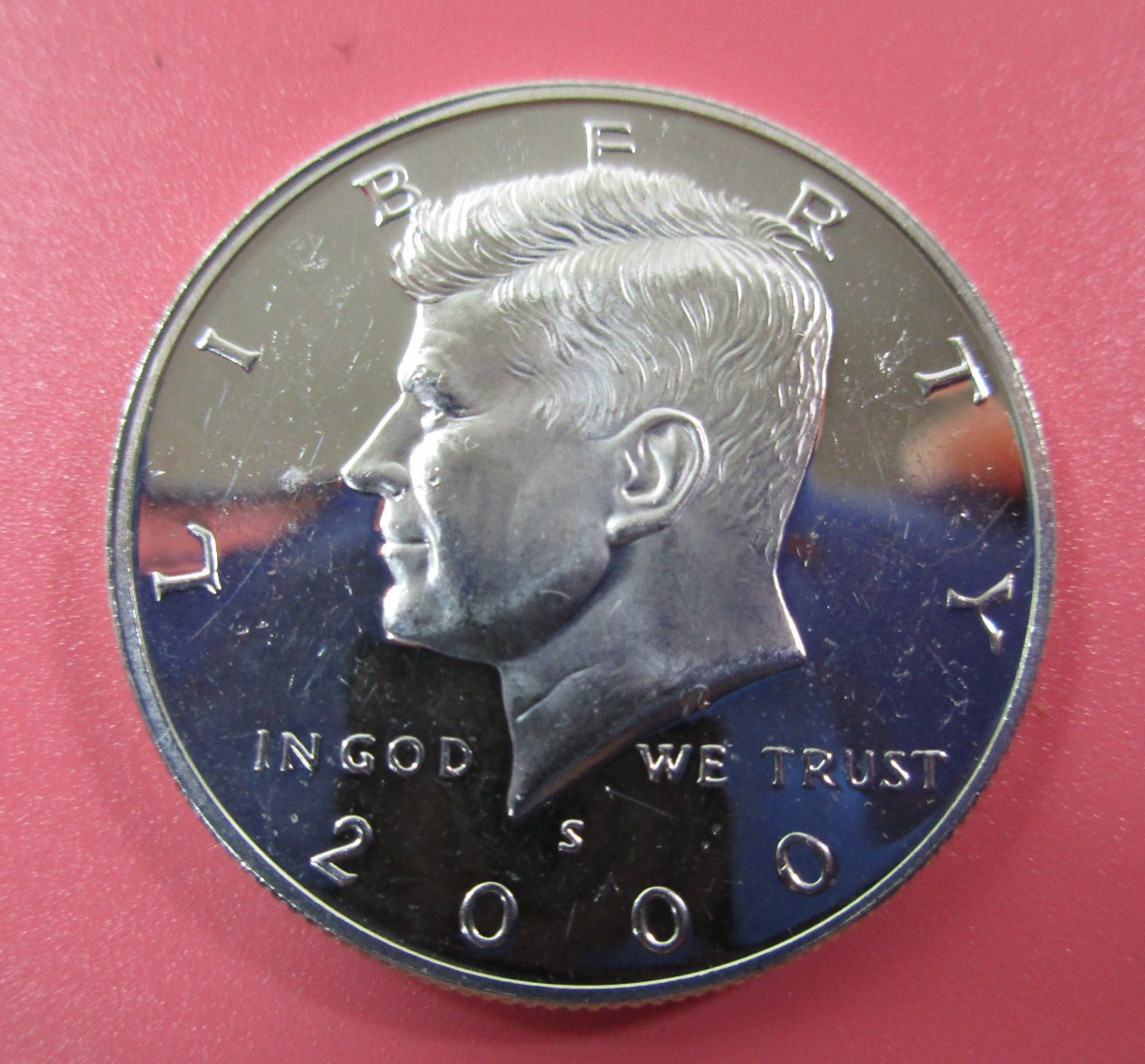 2000-S JFK 90% Silver Half Dollar Proof Coin - SK888