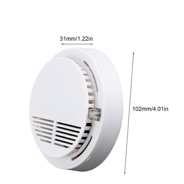 4-Pack Smoke Alarm Detectors, Home Fire Safety Sensors with Built-in Batteries
