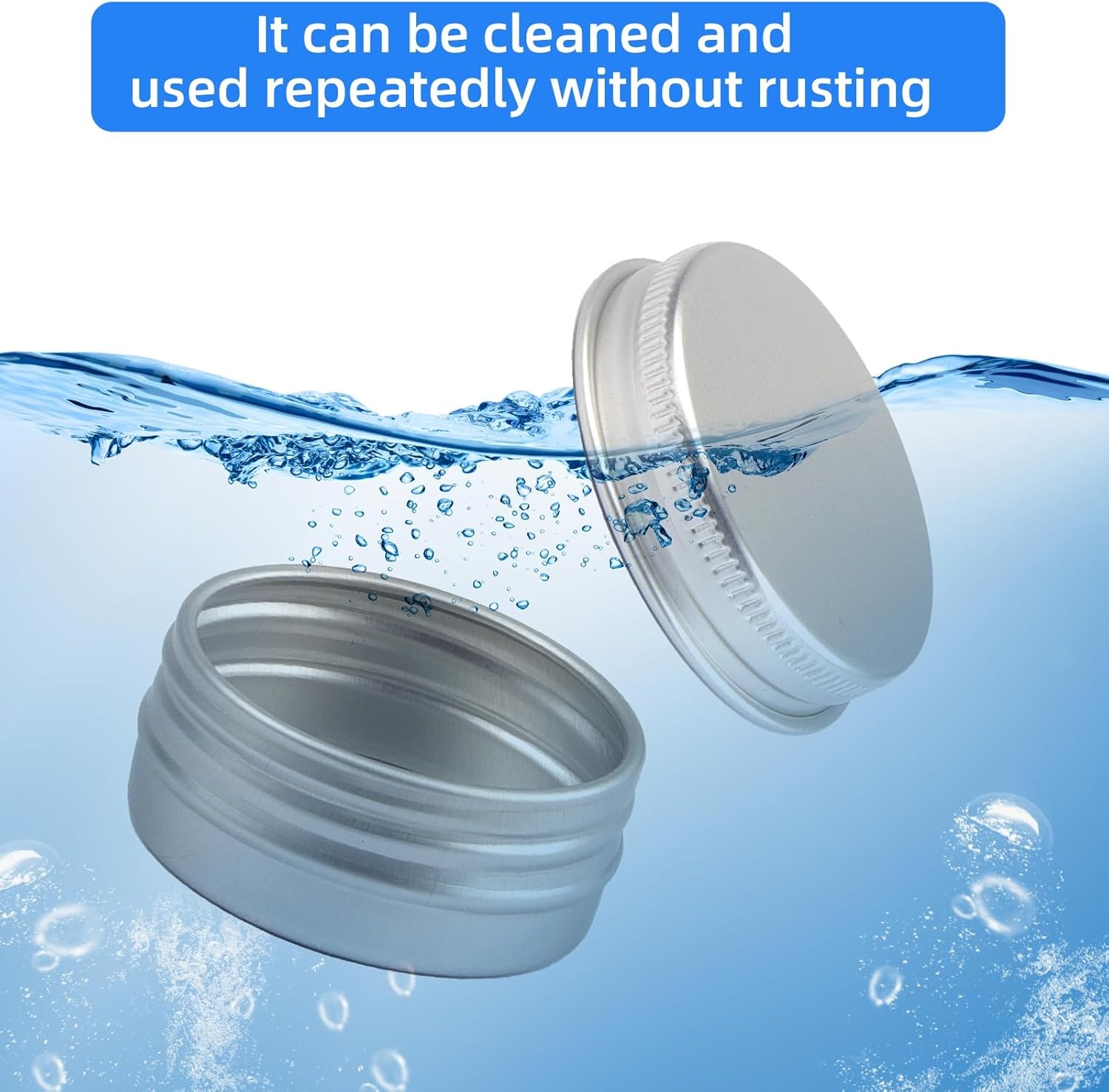 8PCS 15ml Aluminum Tin Jars with Lids Travel Cosmetic Lip Balm Salve Containers