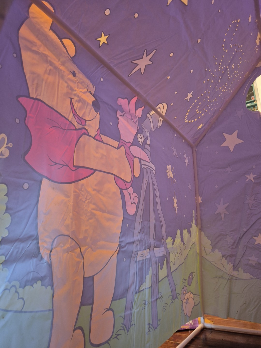 Vintage Disney Winnie The Pooh Playhouse Tent Glow In The Dark - Rare -