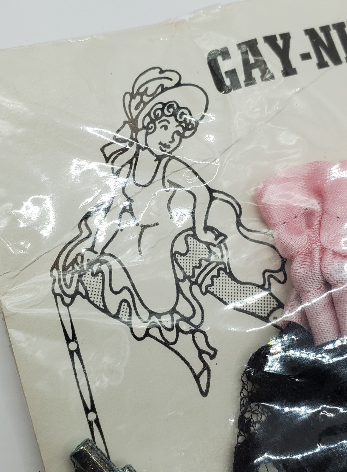 Vintage Knott's Berry Farm Gay Nineties Showgirl Garter NIB By Jackie Black Pink