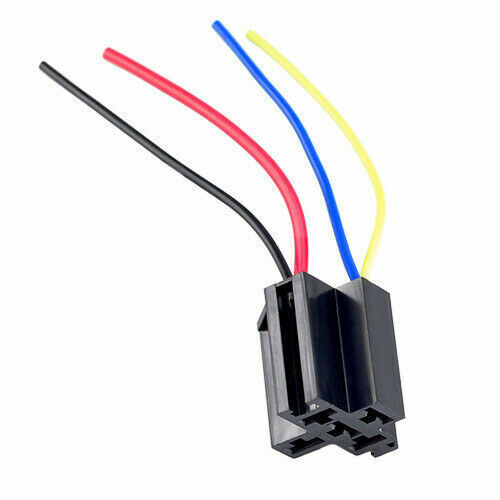 5 Pack 12V 30/40 Amp 4-Pin SPST Automotive Relay with Wires Harness Socket Set