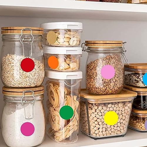 1 Inch Removable Color Code Dot Sticker Round Labels,Garage 1 inch Multicolored