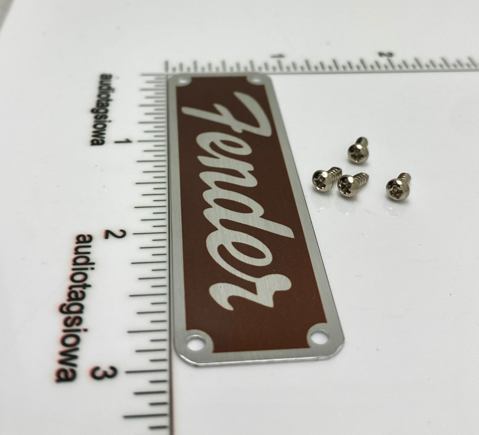 57 Fender Princeton Logo for Amp or Case Badge Custom Made Aluminum with Screws