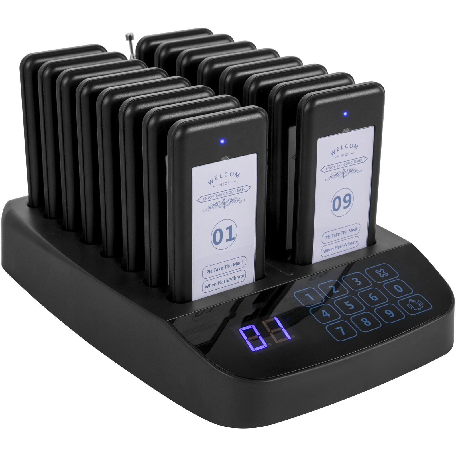 16 Restaurant Pagers Wireless Guest Paging System Queuing Calling Beeper