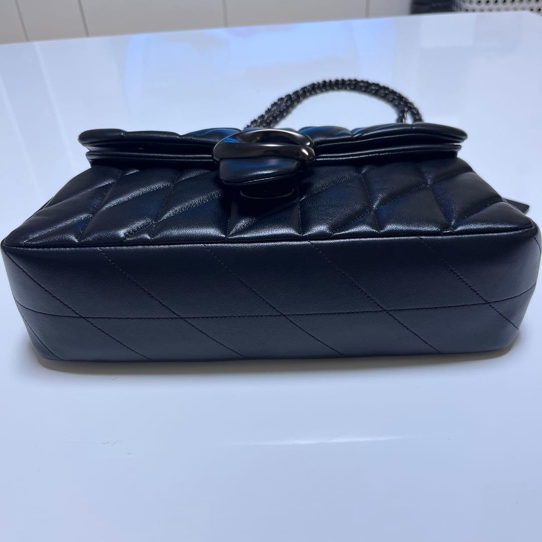 COACH CP150 Tabby 26 Quilted Shoulder Bag Leather Black/Black Silver NWT