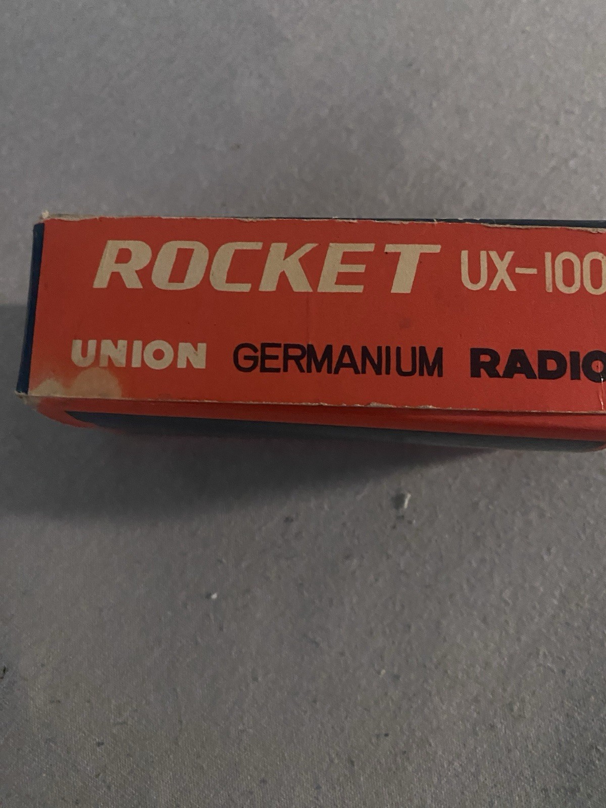 Vintage 1950s Rocket A-1 Tiny Germanium Crystal Radio w/ Box Space Age Toy
