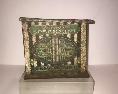 Early 1900's Adams Spearmint Gum Store Display TIN