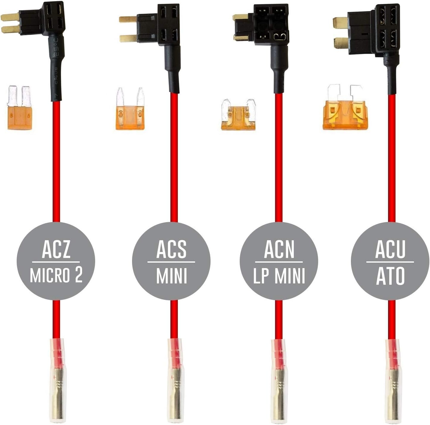 Universal Dash Cam Hardwire Kit Micro/Mini USB Type C 12-24V to 5V for Car DVR