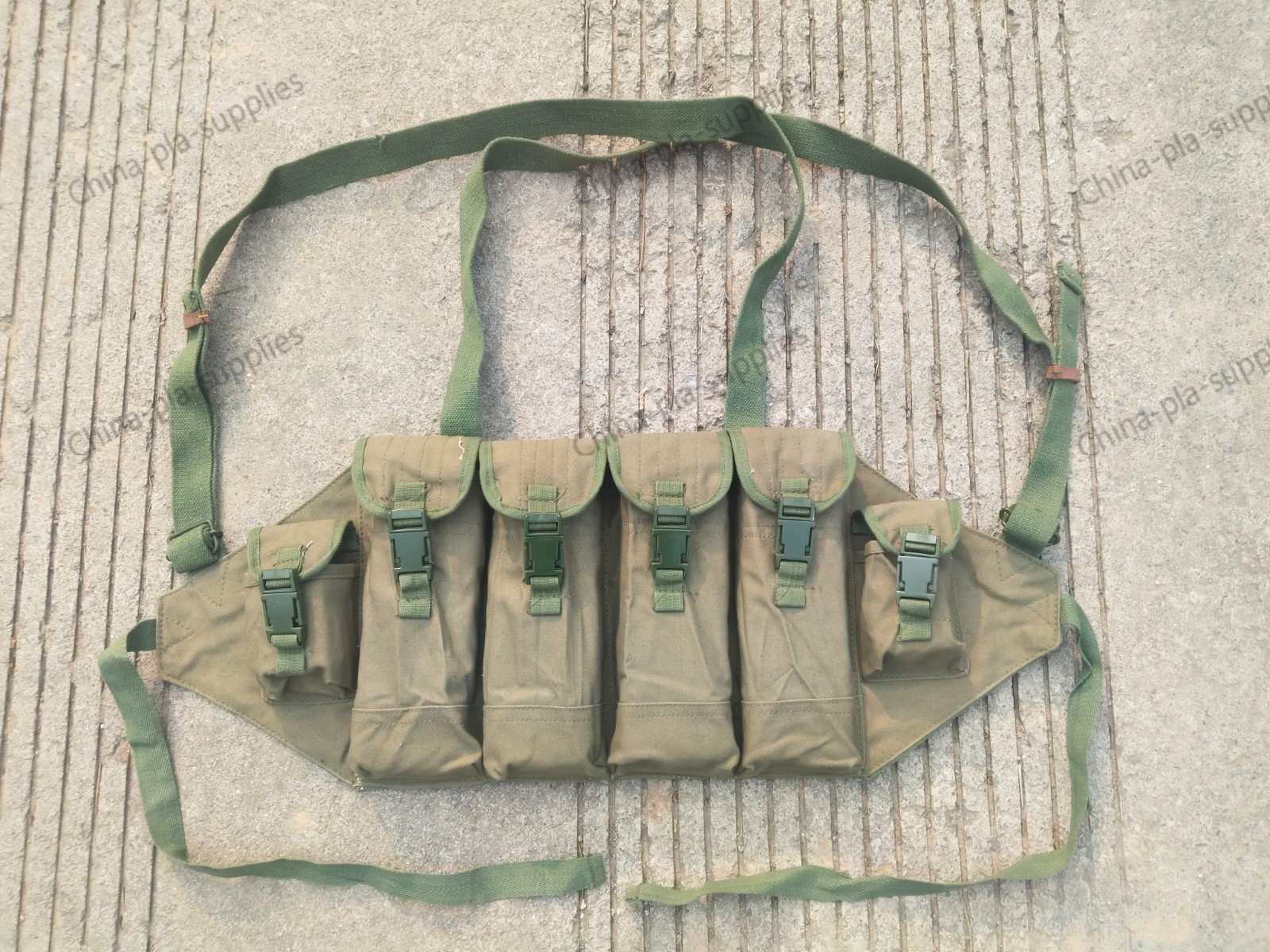 RARE SR Buckle  7.62 Mag Ammo Pouch Chinese Military Type 81 Chest Rig Bandolier