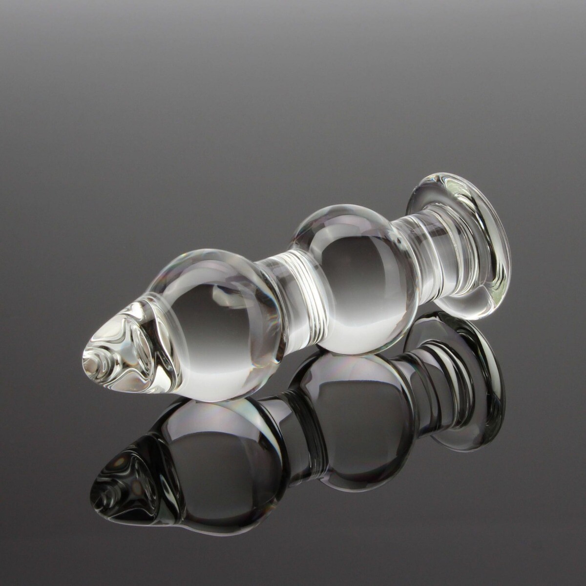 Glass Double Beaded Anal Butt Plug Dildo Beads Anal Stretching Training Sex Toys