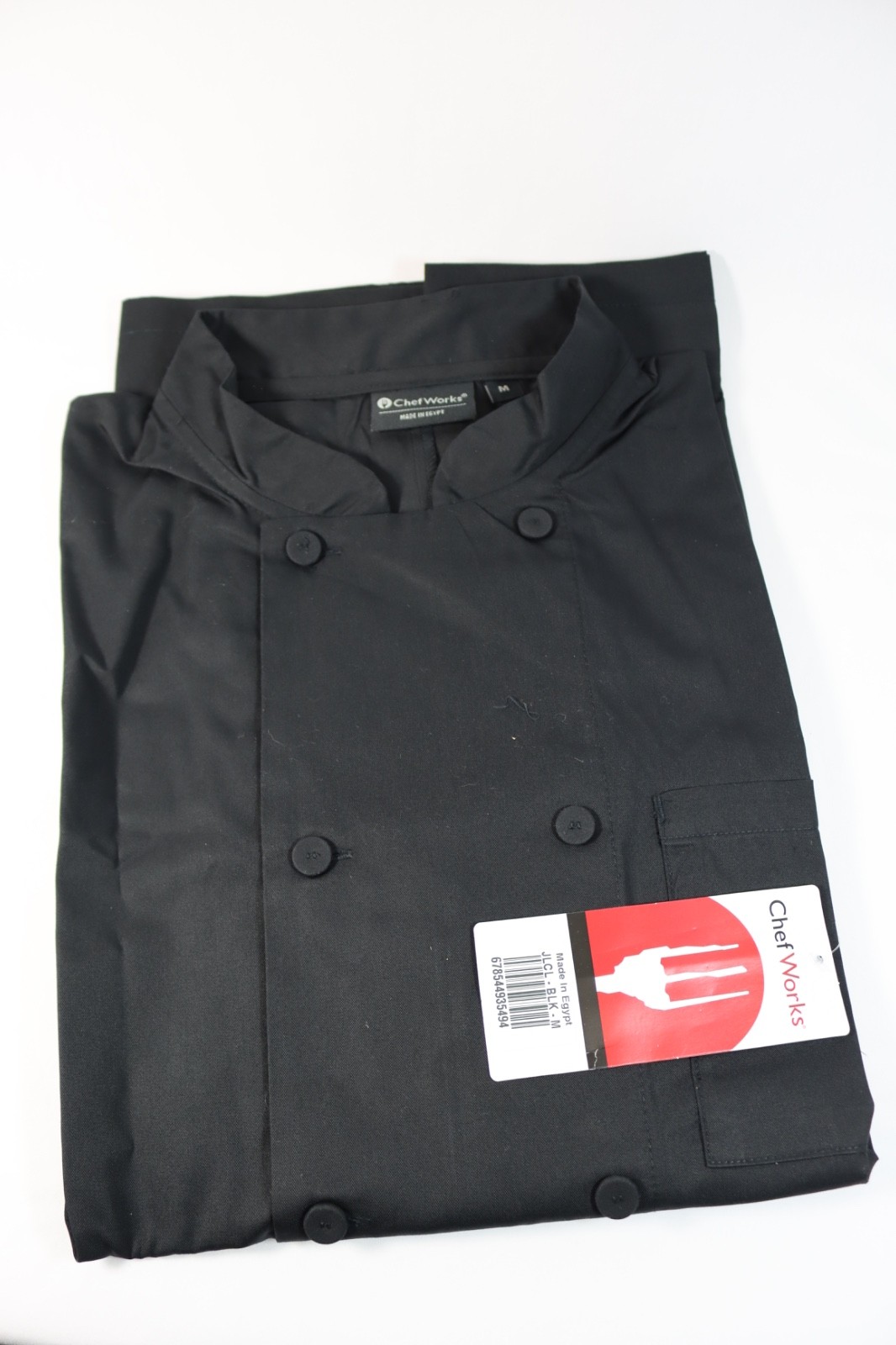 Chef Works Morocco Men's Black Chef Coat Lightweight Cook Jacket JLCL Medium NEW