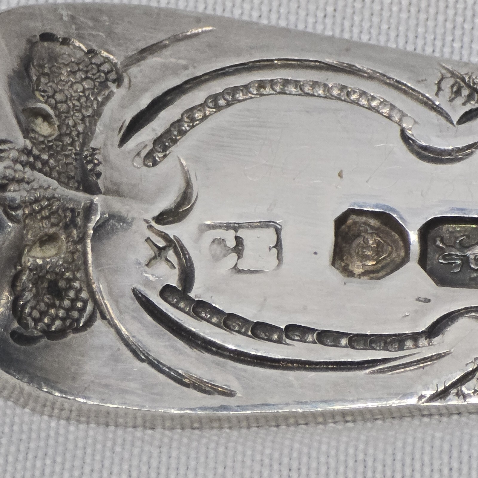 Charles Eley English sterling spoon 1800s bonbon fruit spoons With Lion Crest