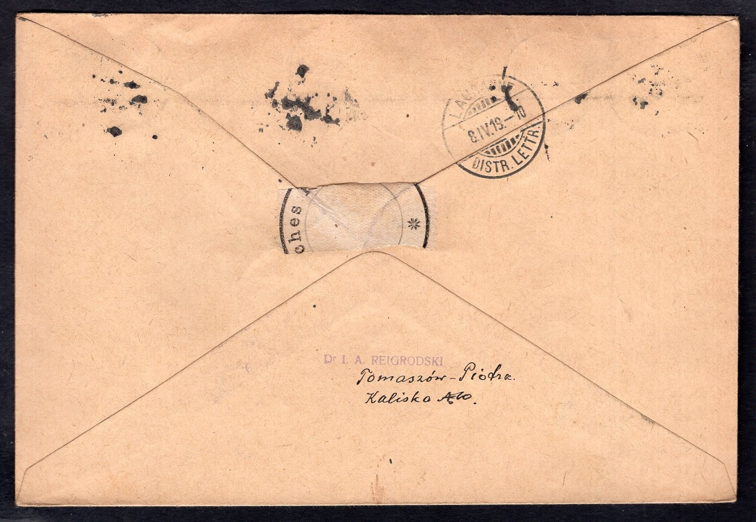 POLAND 1919 Poczta Polska Overprints on German GG Stamps Cover to Swittzerland