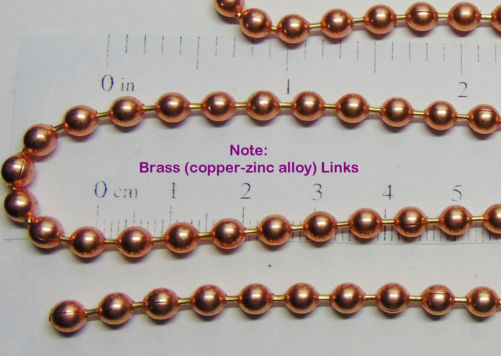 COPPER BALL CHAIN Necklaces 4.5mm ~3/16" round bead #10 Choose length + Quantity
