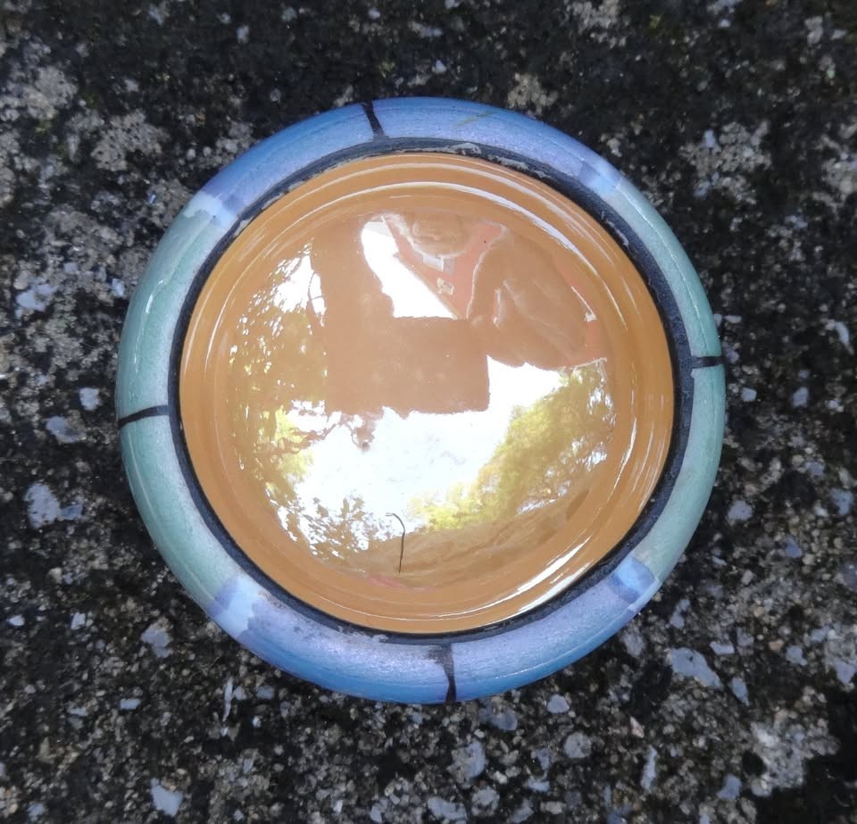 Pearly Pastel Porcelain Open Salt Dip, Cellar, Dish w/Little Feet!