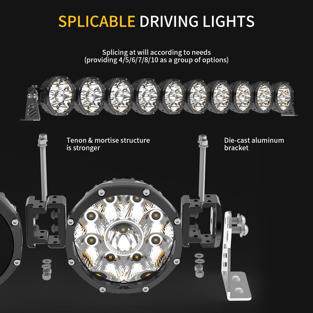 Ultra-bright 42" 8 XL Linkable LED Universal Light Bar Pod SUV ATV 4X4 UTV Truck