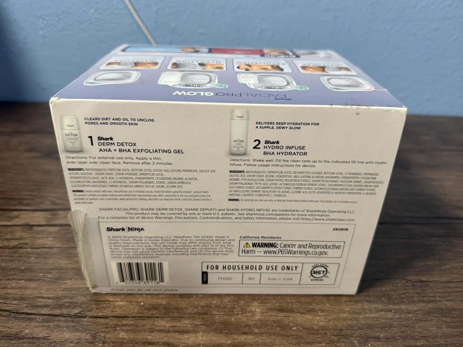 Shark Facial Pro Glow Extract, Hydrate & Depuff At Home Radiant Glow OPEN BOX