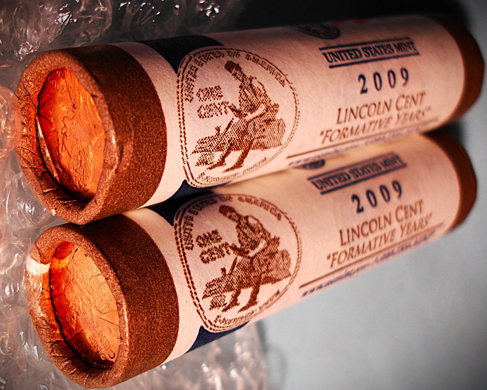 TWO (2) BU U.S. MINT Rolls LP2 2009-D FORM. YEARS 1¢ CENTS