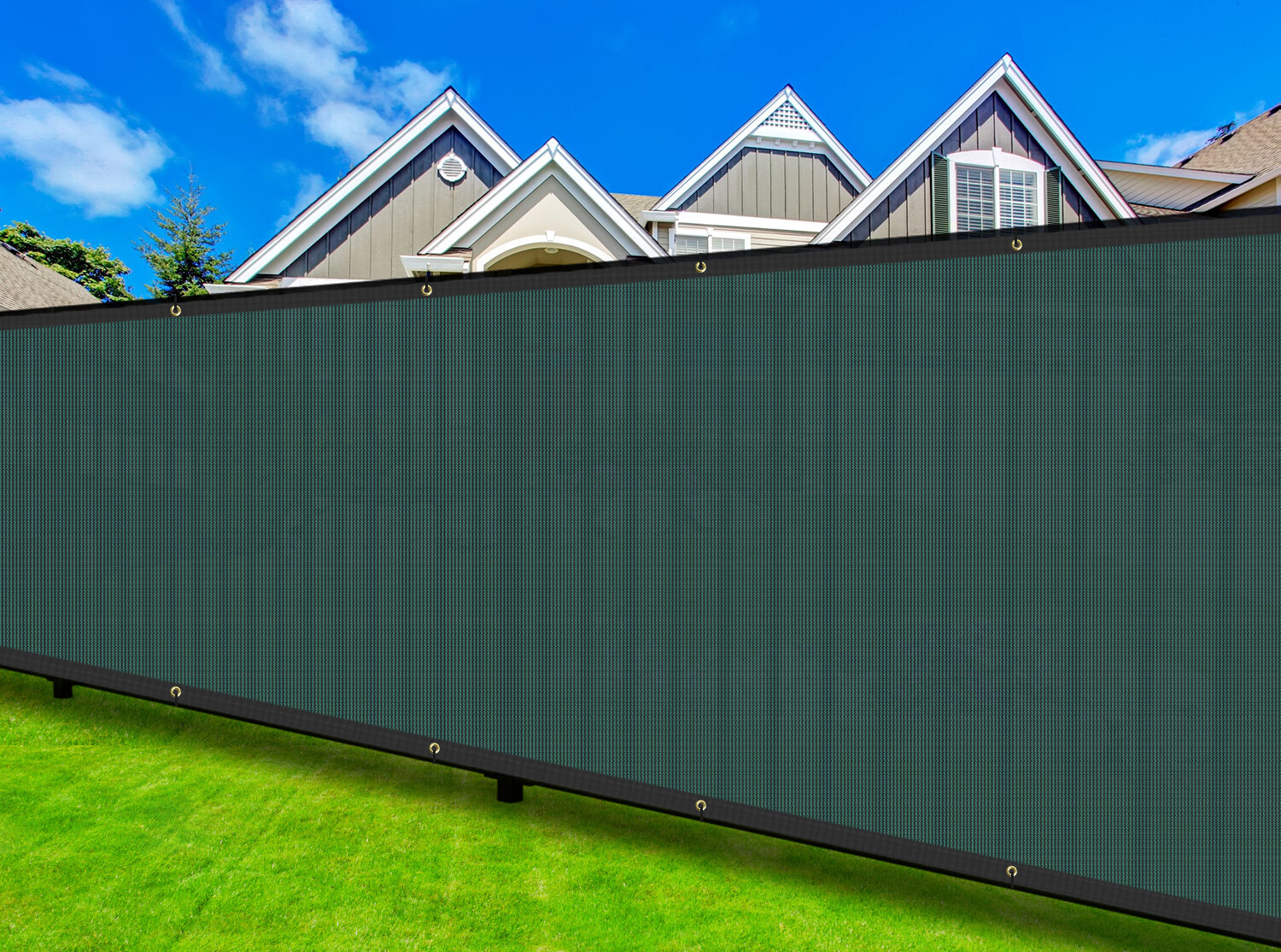 4' 5' 6' 8' Feet Tall Green Privacy Fence Windscreen Shade Mesh Fabric Shade Net