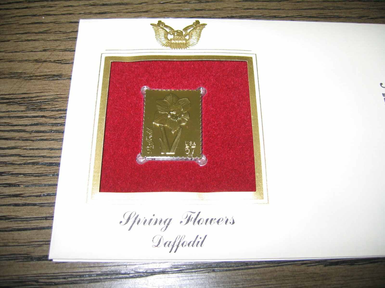 2005 SPRING FLOWERS DAFFODIL Gold GOLDEN Replica Cover STAMP