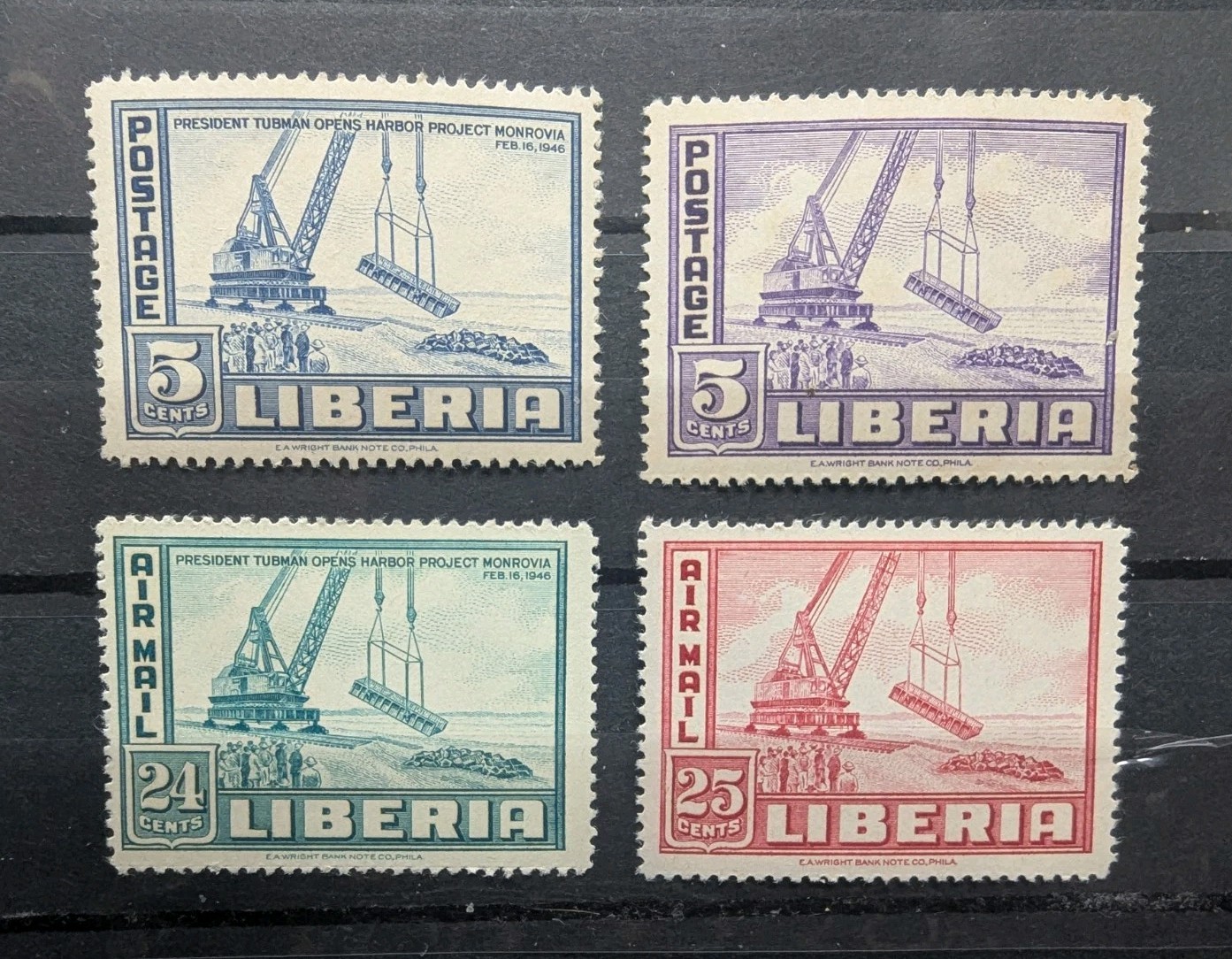 Liberia 1947 Port Of Monrovia Works Set MH MM421