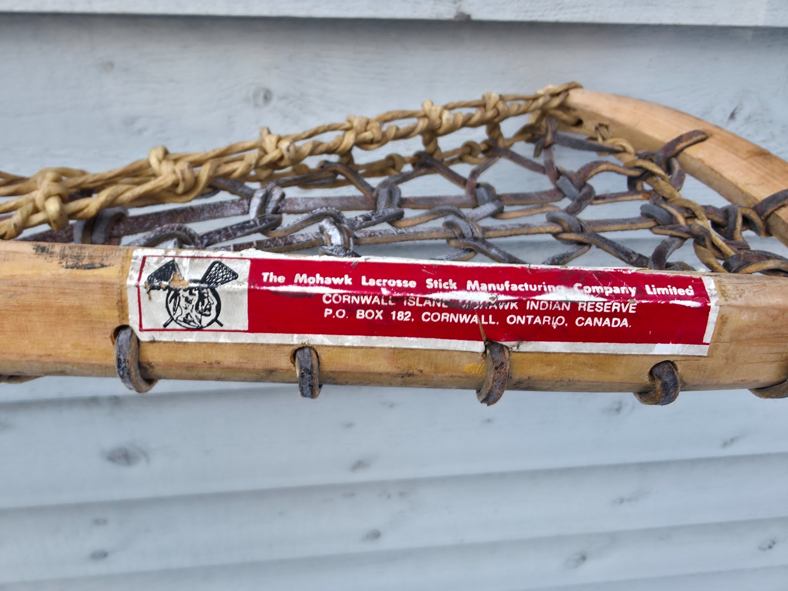 Beautiful VINTAGE Old Wooden MOHAWK Lacrosse Stick 46" x 8"