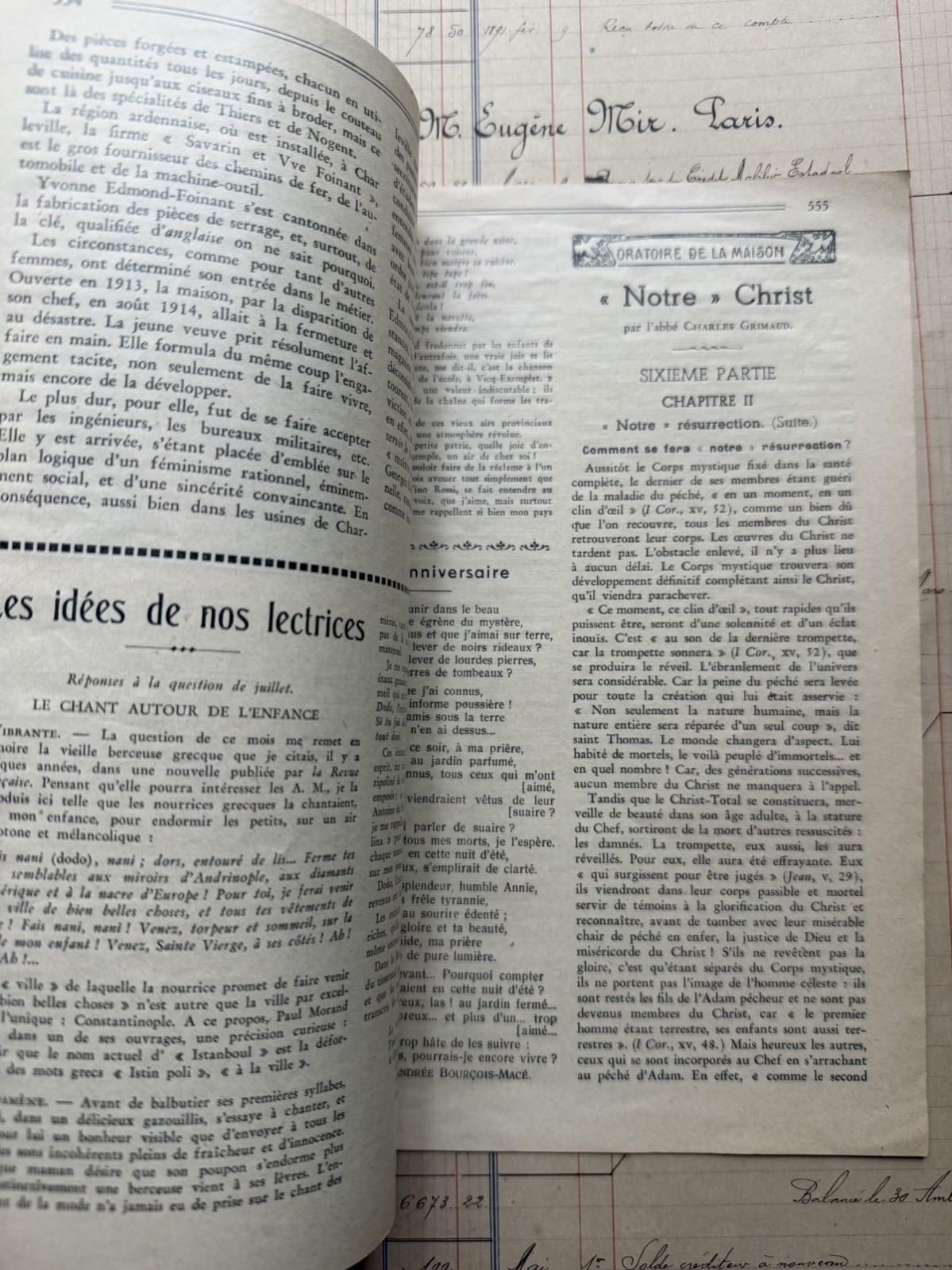 Large Lot Antique Vintage Authentic French Ephemera - Handwritten Letters Photos