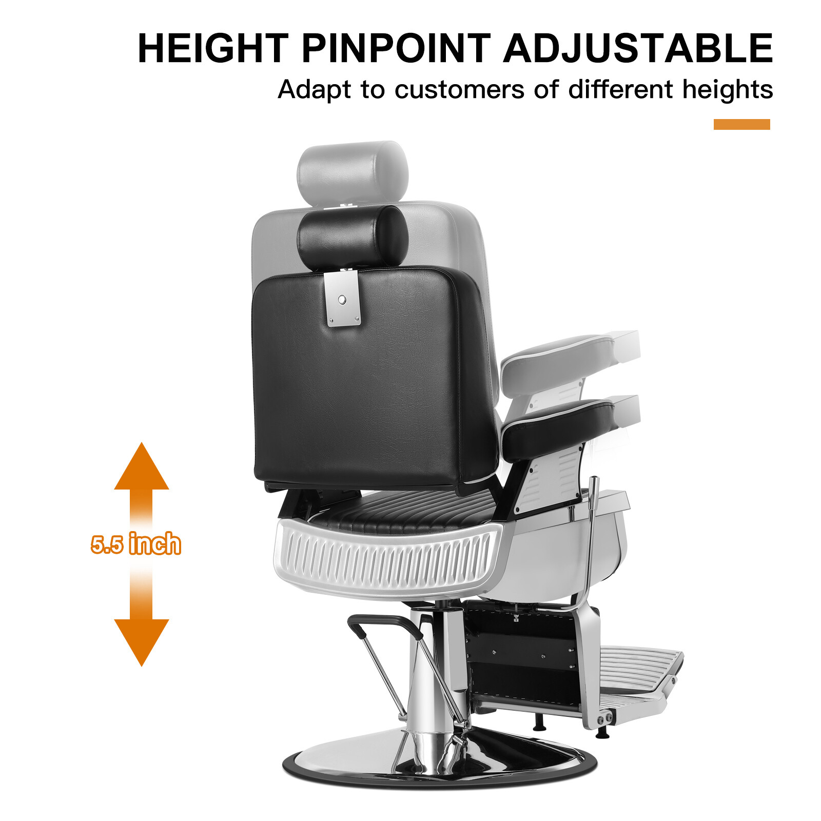 All Purpose Recline Hydraulic Barber Chair Salon Spa Beauty Equipment Heavy Duty