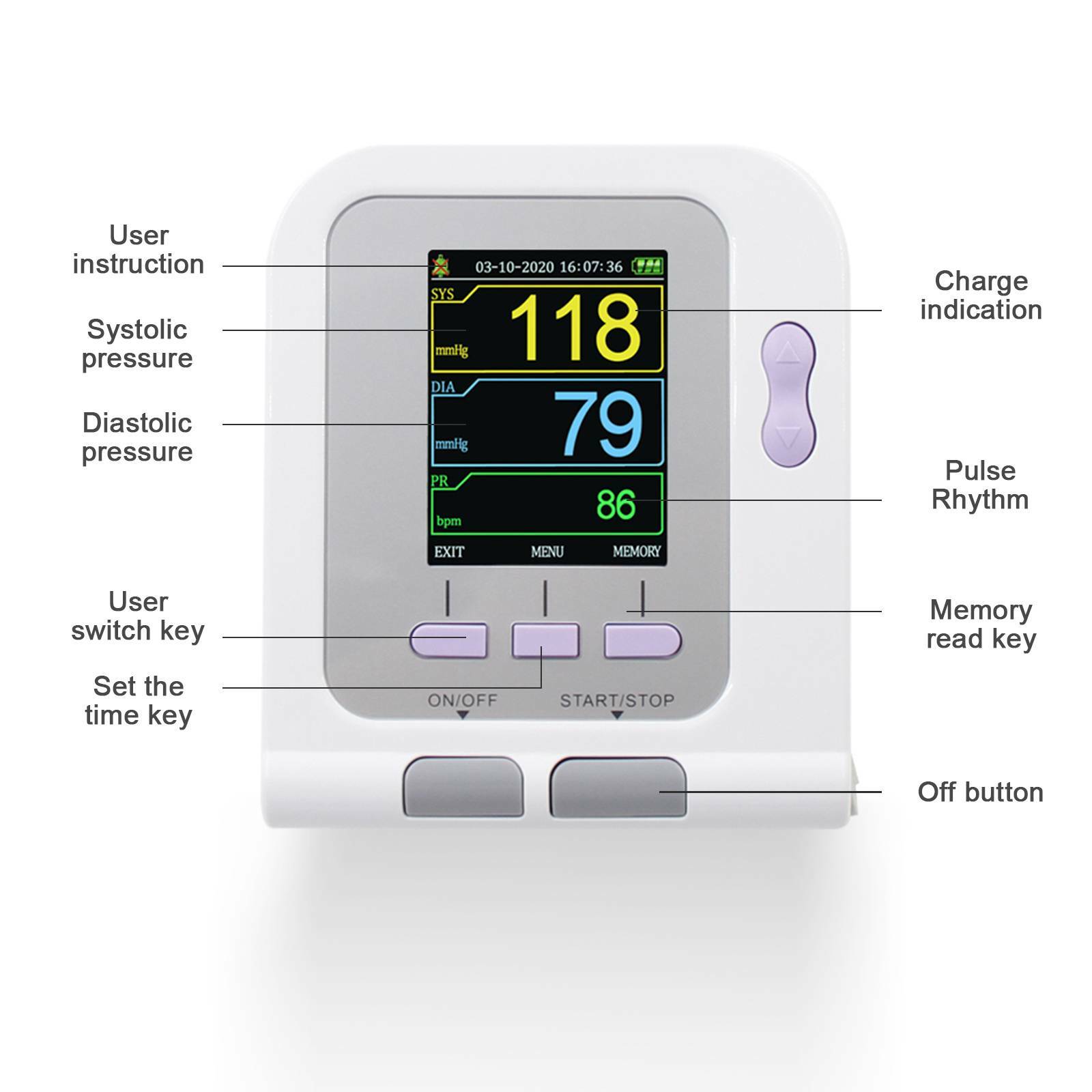 Full Digital Veterinary Blood Pressure Monitor, NIBP Vet Cuff, CONTEC08A-VET USA