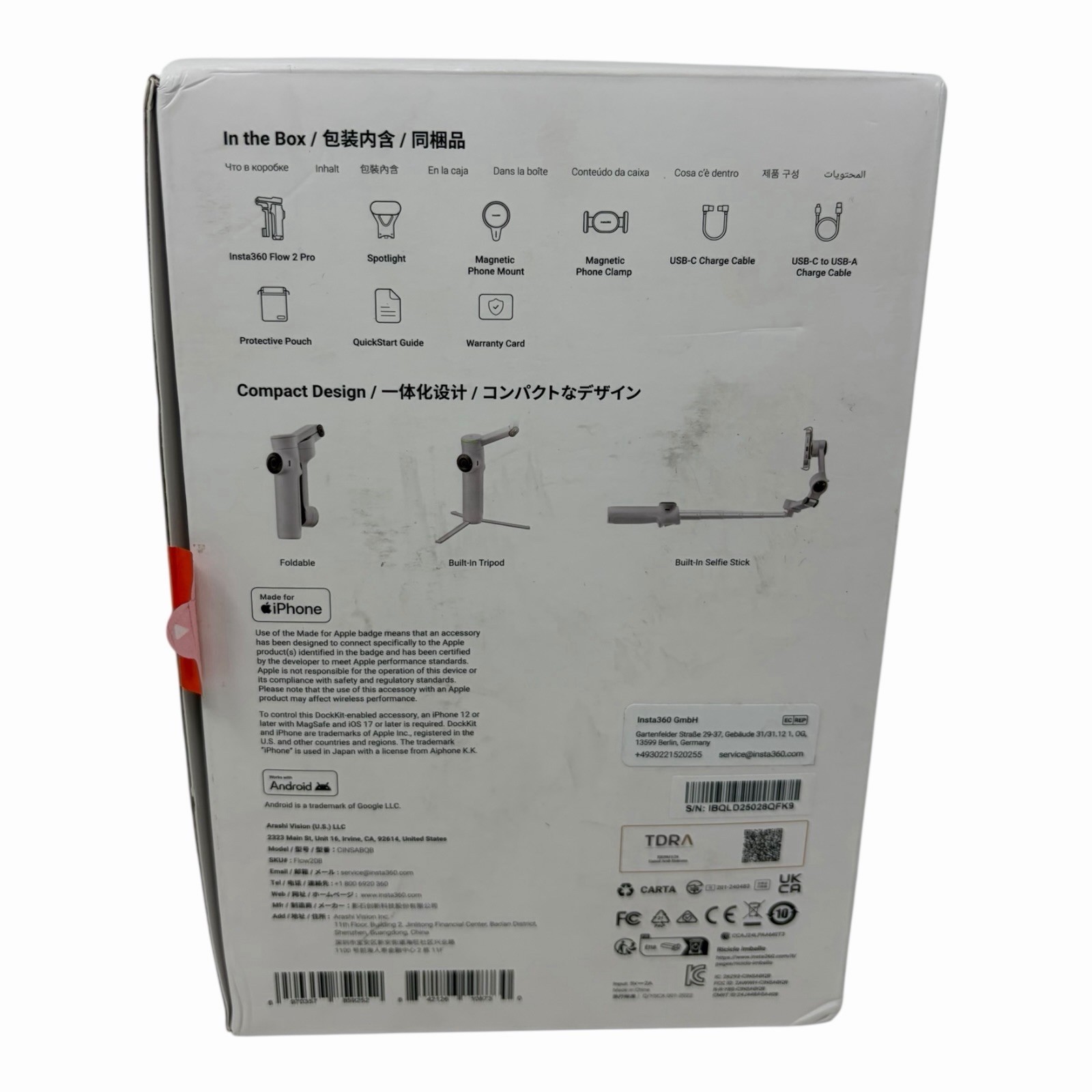 Flow 2 Pro 3-Axis AI-Powered Smartphone Gimbal Creator Bundle - Stone Gray