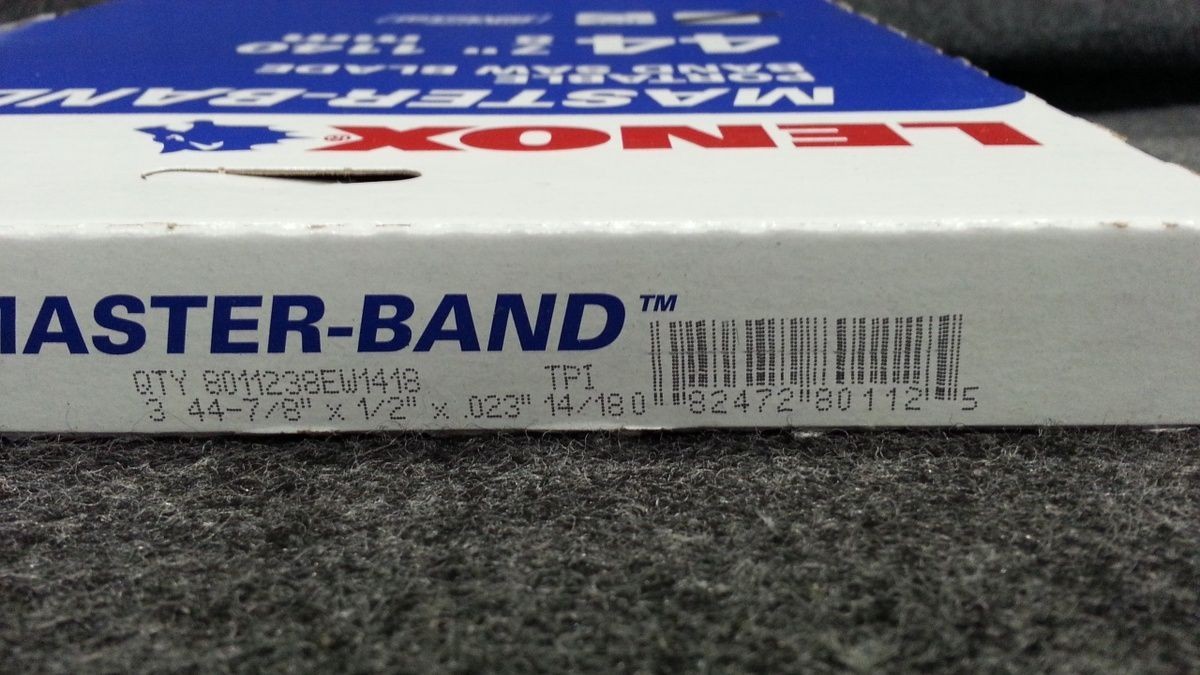 LENOX 8011238EW1418 Master-Band Portable Band Saw Blades 44 7/8" 1140mm Qty 3