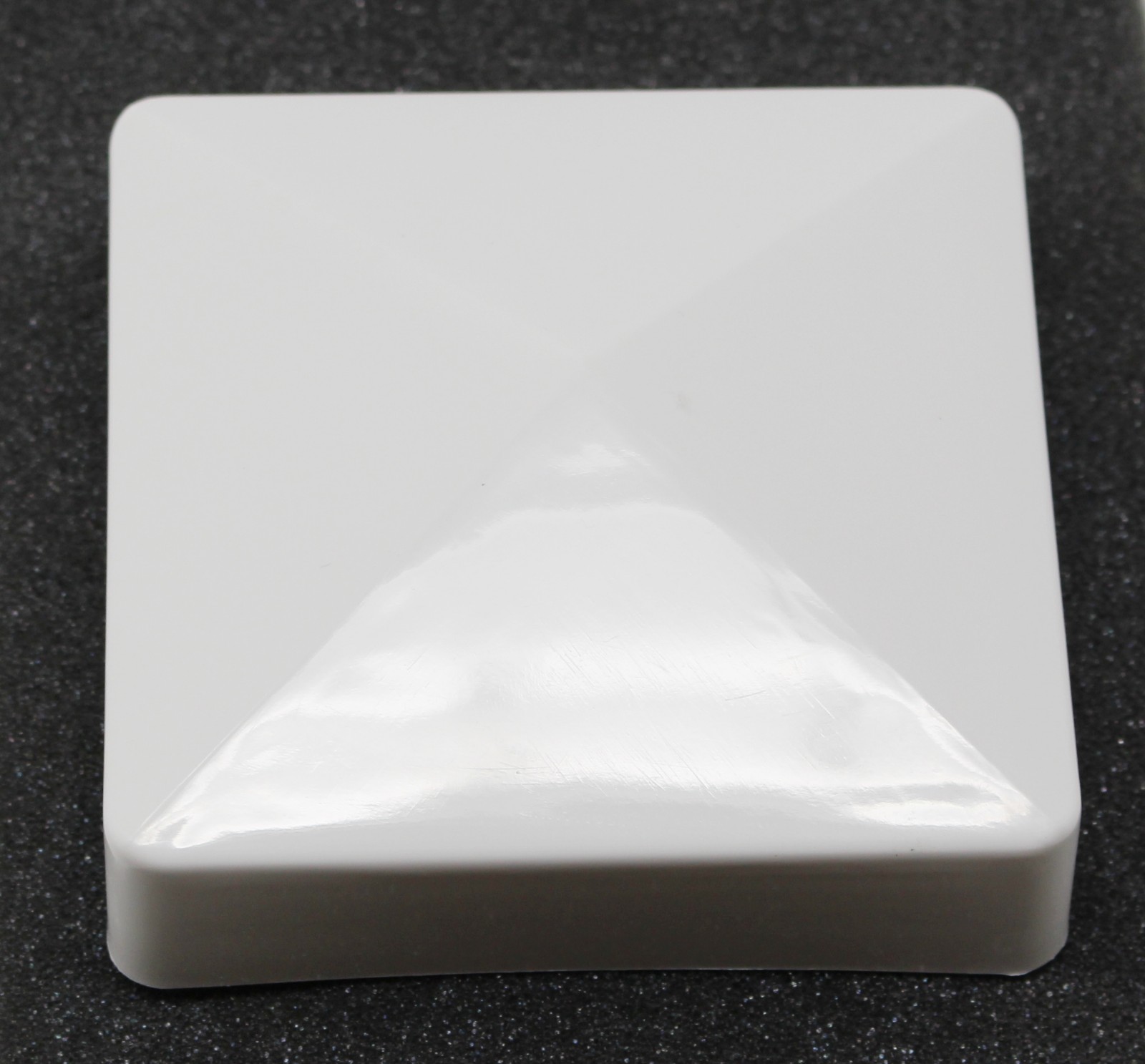 Fence Post Pvc or Vinyl Cap Plastic White True 4 x 4 pyramid 4x4 100 MM