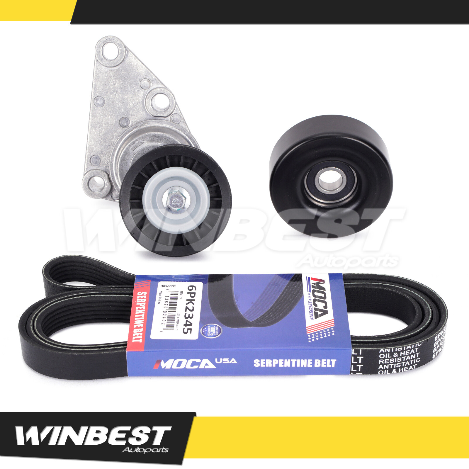 Serpentine Belt Component Kit fit Chevrolet Express Silverado Tahoe GMC Savana