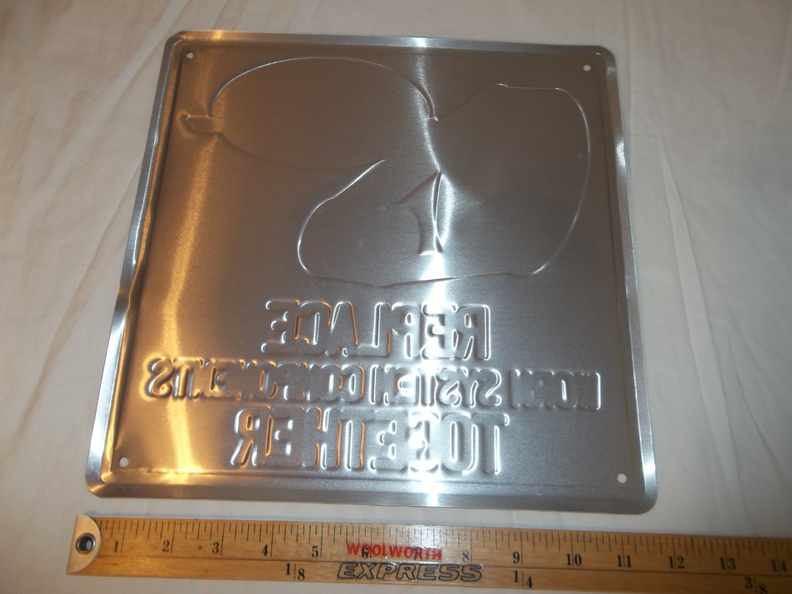 Vtg 2017 GATES AUTOMOTIVE GAS STATION OIL SIGN BELTS SERVICE REPAIR 12" x 12"