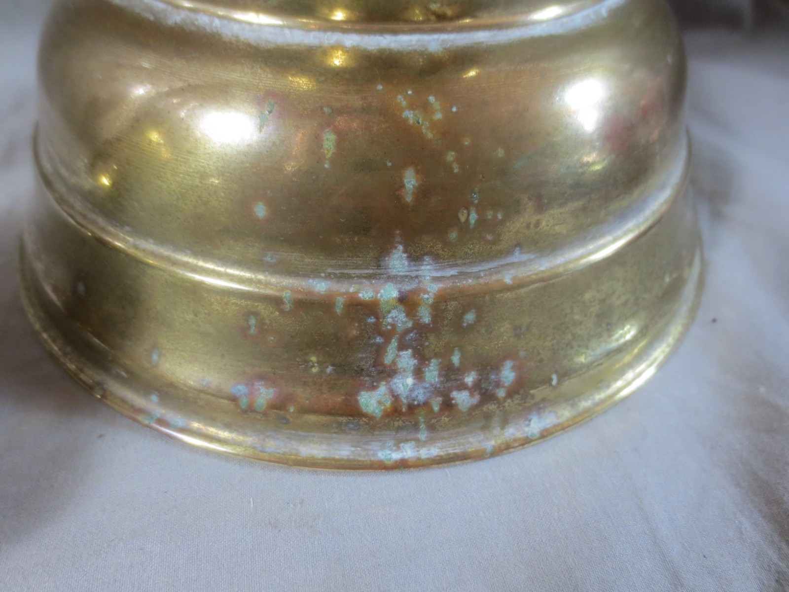 Vintage Made In England Brass Duplex Oil Lamp And Chimney Shepards Hut Lamp