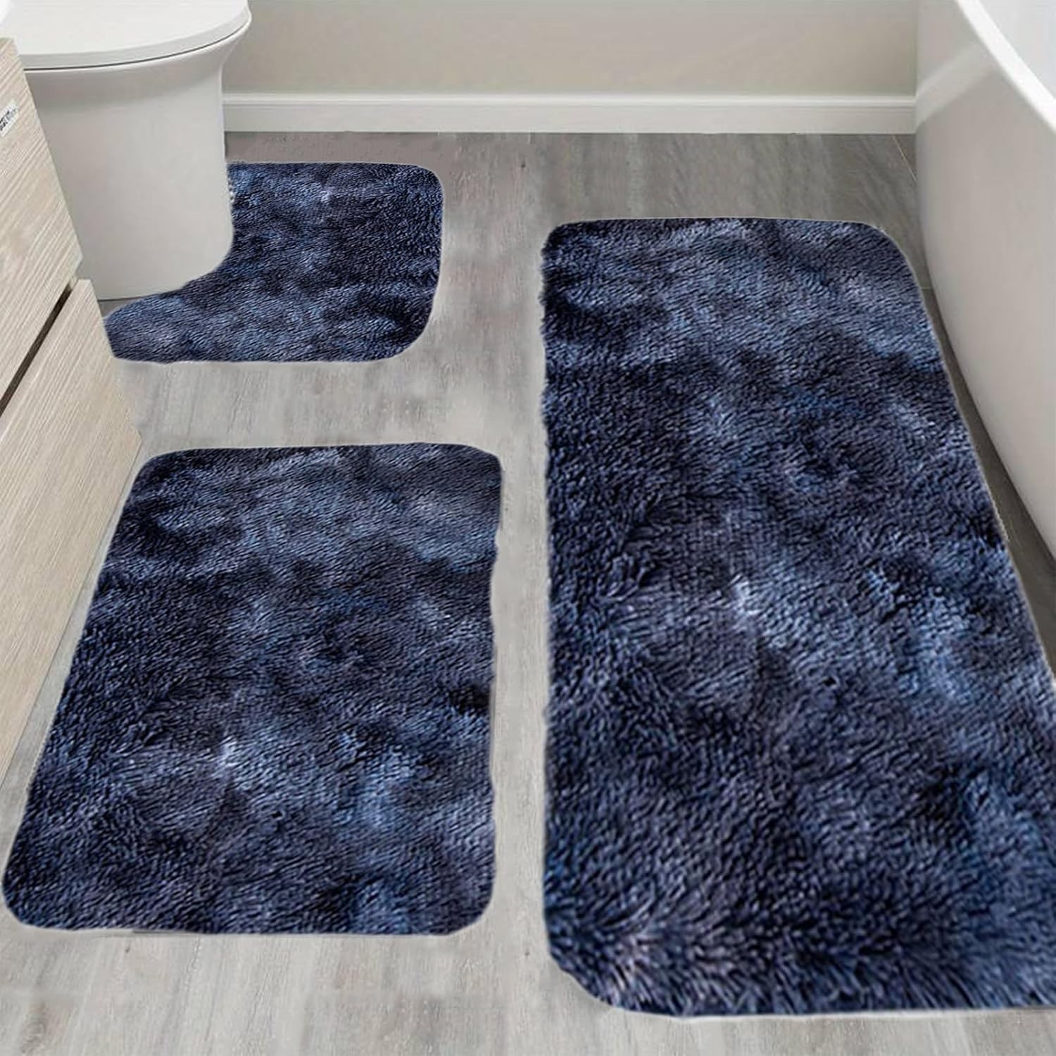3 Piece Bath Rug Contour Rug Set