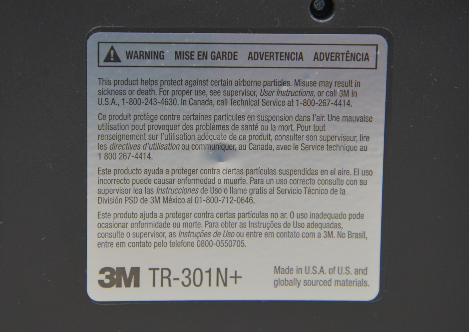 3M Versaflo TR-300N+ECK Easy Clean Powered Air Purifying Respirator Kit