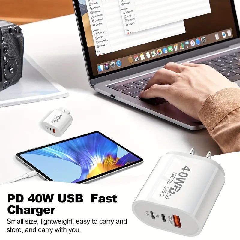 Dual PD 40W Fast Wall Charger Power Adapter For iPhone 17 Pro Max 15 13 Plus lot