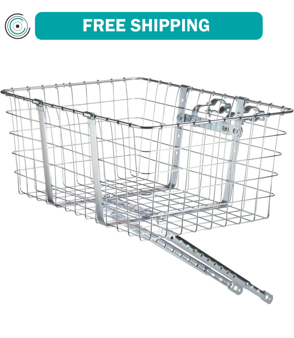 Wald 157 Heavy Duty Giant Front Delivery Basket Steel Silver 21" x 15" x 9"