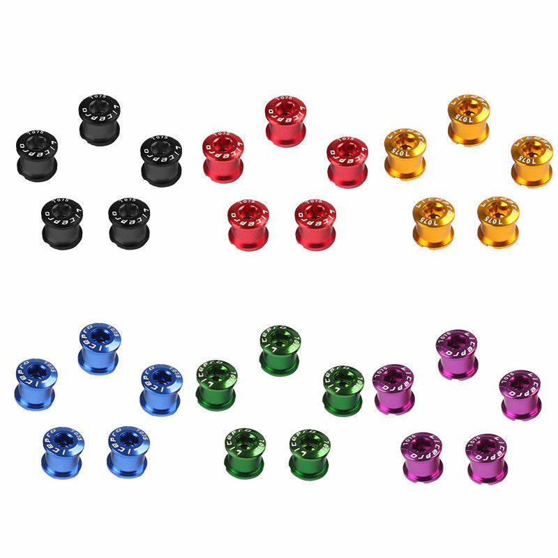 US Aluminum MTB Road BMX Bike Bolts Single Double Triple Chainring Screws 4/5pcs