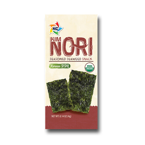 Organic Kimnori Seasoned Roasted Seaweed Snacks - 30 Packs Korean BBQ Kim Nori