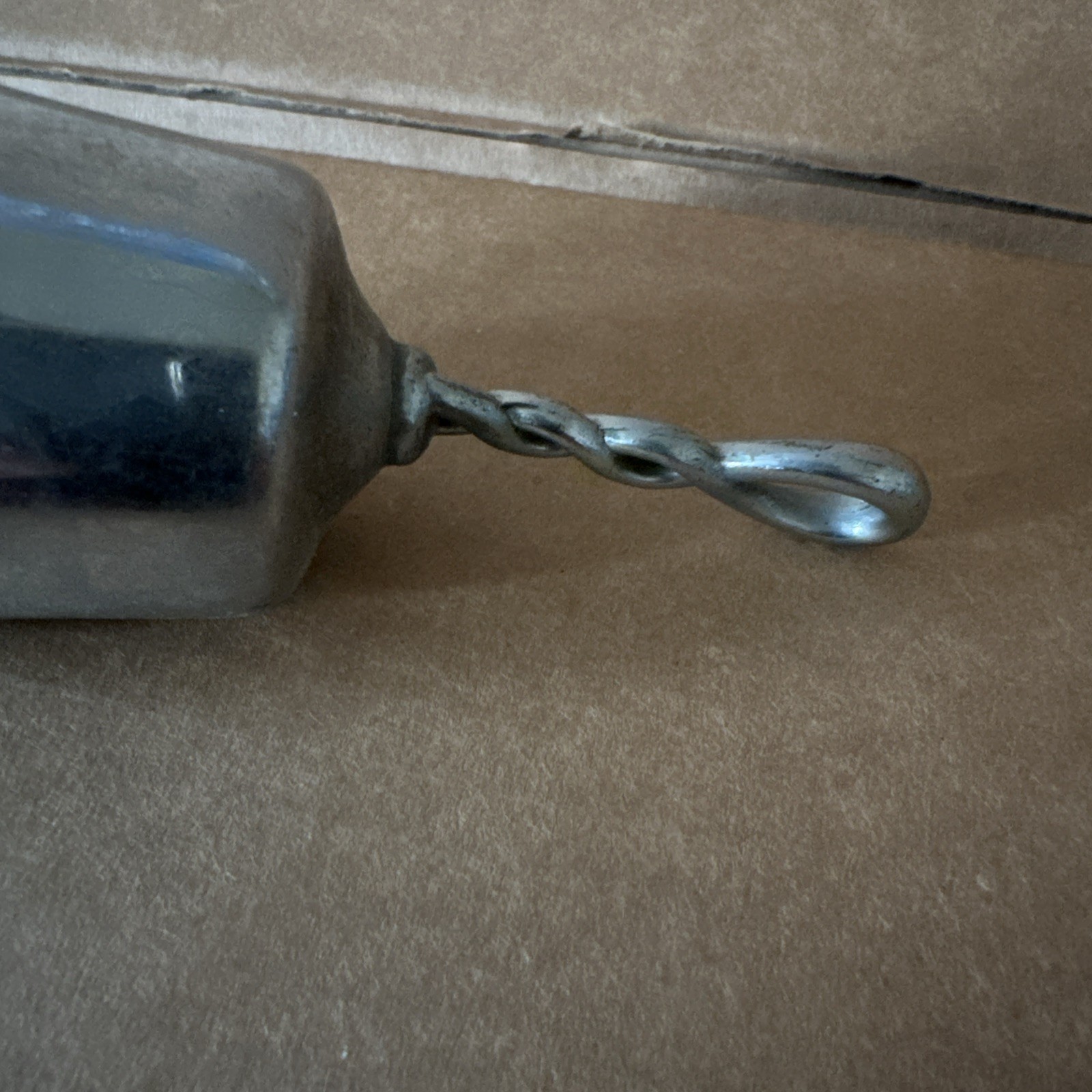 VTG twisted handle silver metal bell dinner supper NICE loud CLEAR ring vgc htf