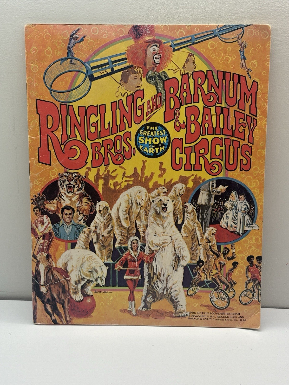 1977 Ringling Brothers And Barnum And Bailey Circus Program Magazine Vintage