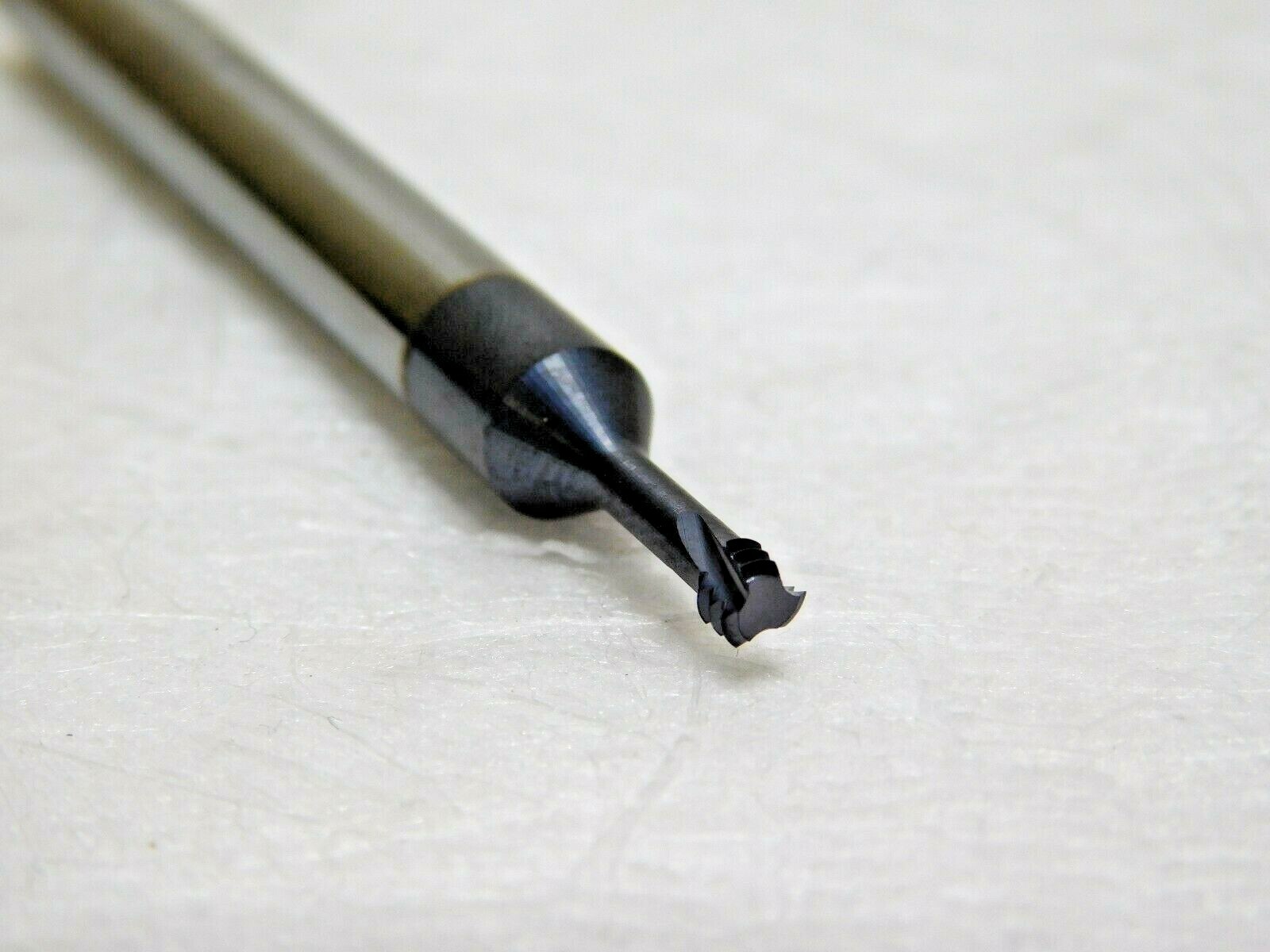 Carmex Carbide Mini Thread Mill No 8-36UN 0.13" Cut Diam 3FL S0250C3536UN