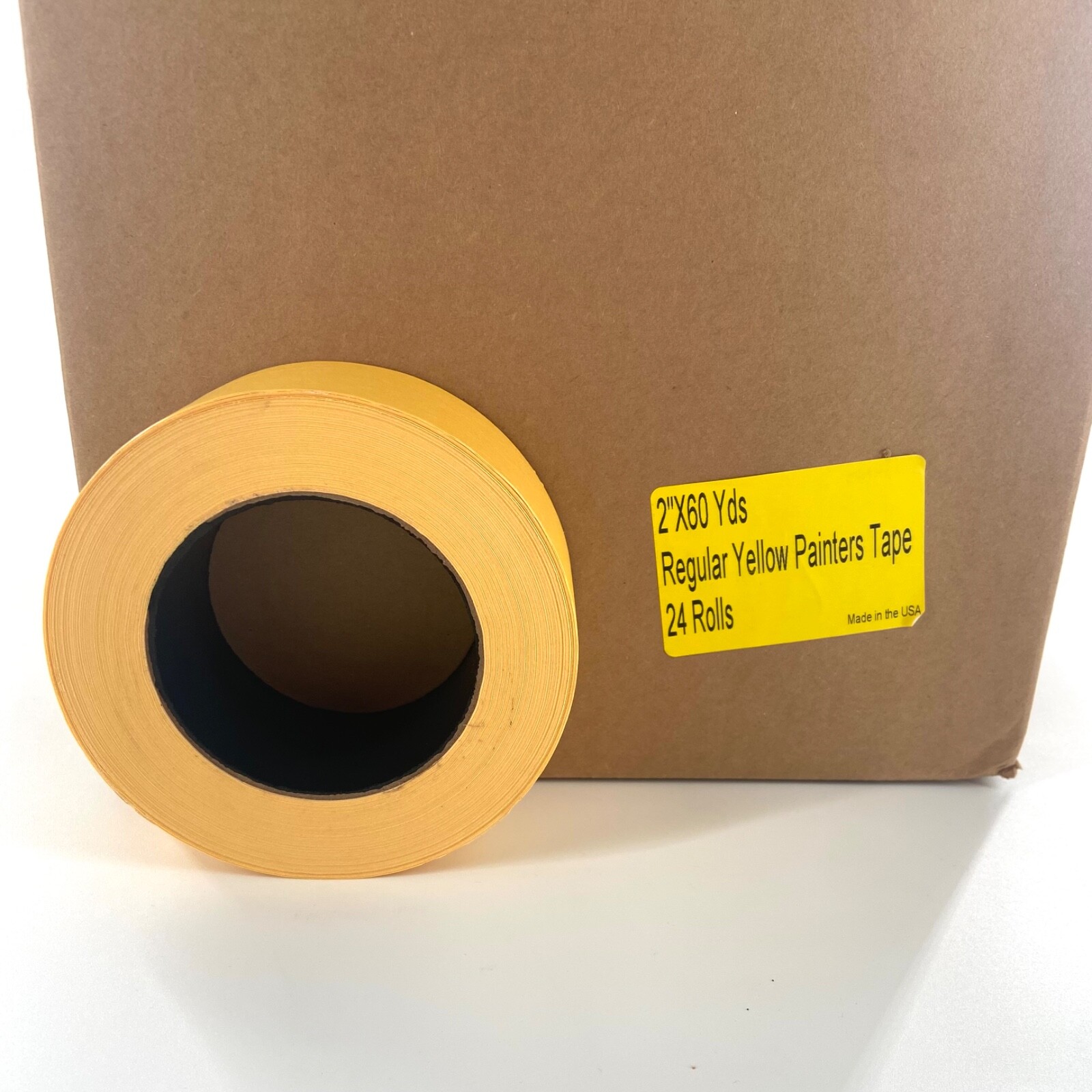 24 Rolls 2” X 60 Yards Yellow Automotive Painters Masking Tape BODYSHOP USA Made