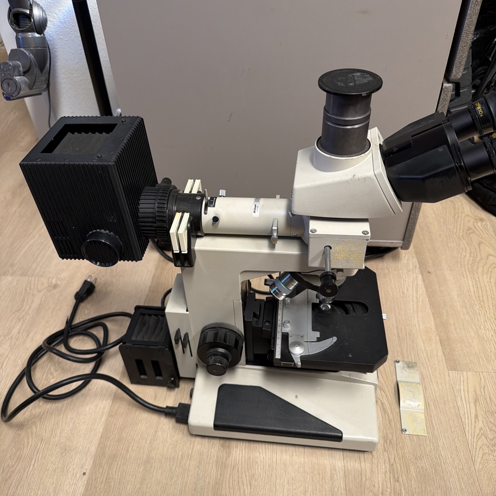 Nikon Optiphot Microscope w/ 2 objective lenses