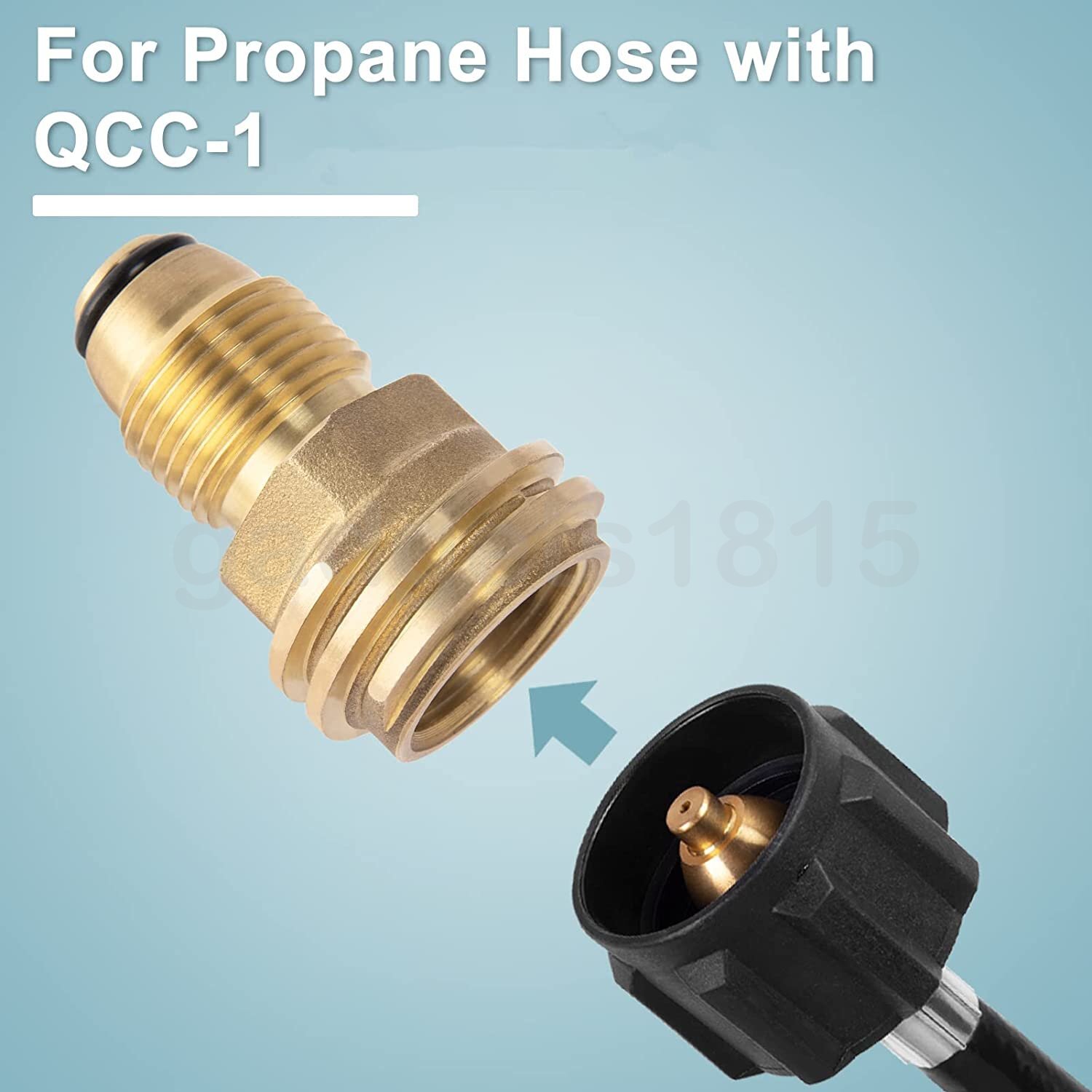 Propane Tank Refill Adapter Converts POL LP Tank Valve to QCC1/Type1 Regualtor